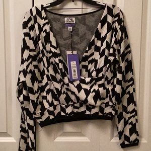 Future Collective at Target Broken Houndstooth Cropped Sweater